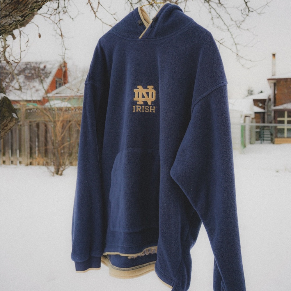 Large Vintage Notre Dame Hoodie x Columbia